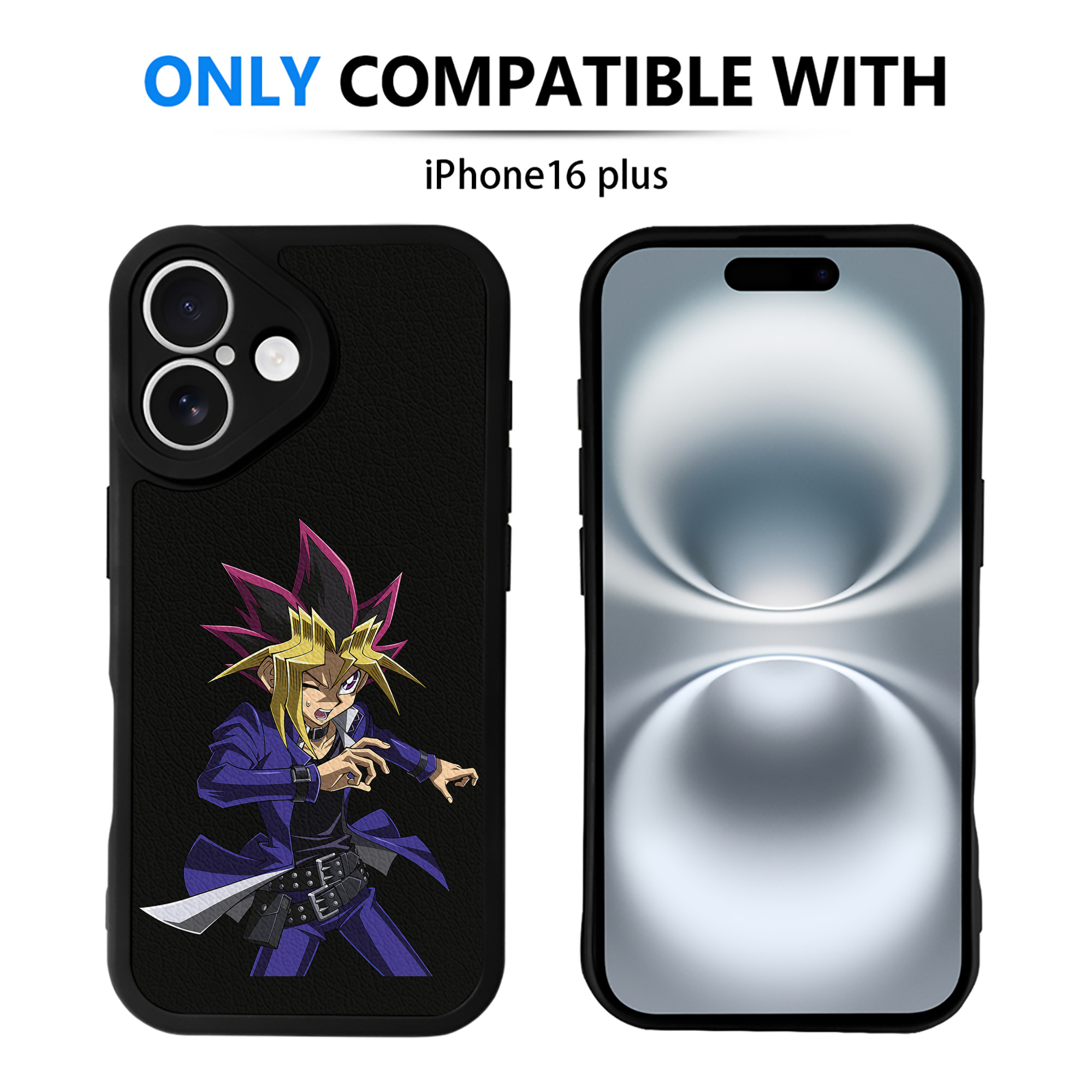 遊☆戯☆王 Yu-Gi-Oh! 【iPhone 16シリーズ対応】シリコンスマホケース（レザー調） 材質：シリコン